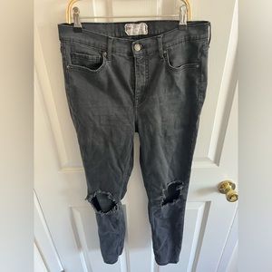 Free black denim jeans